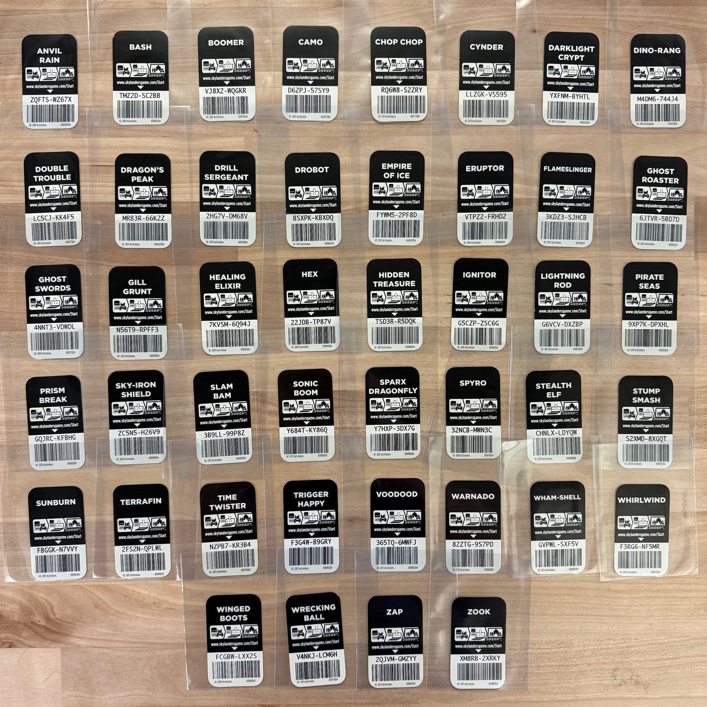 Spyro's Adventure Web Code Card Set