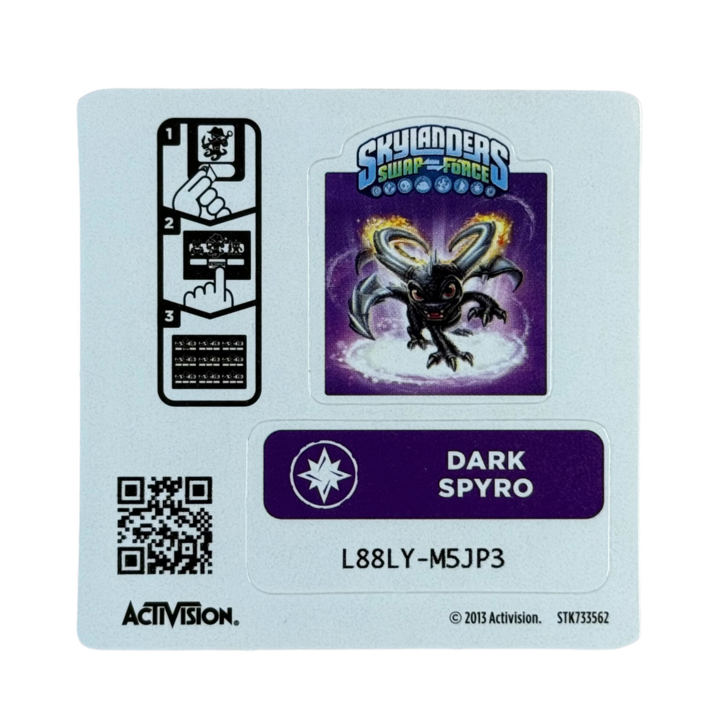 Spyro (Series 3, Dark) (Sticker Sheet)