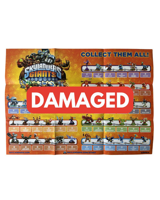 DAMAGED Skylanders Giants Starter Pack Poster