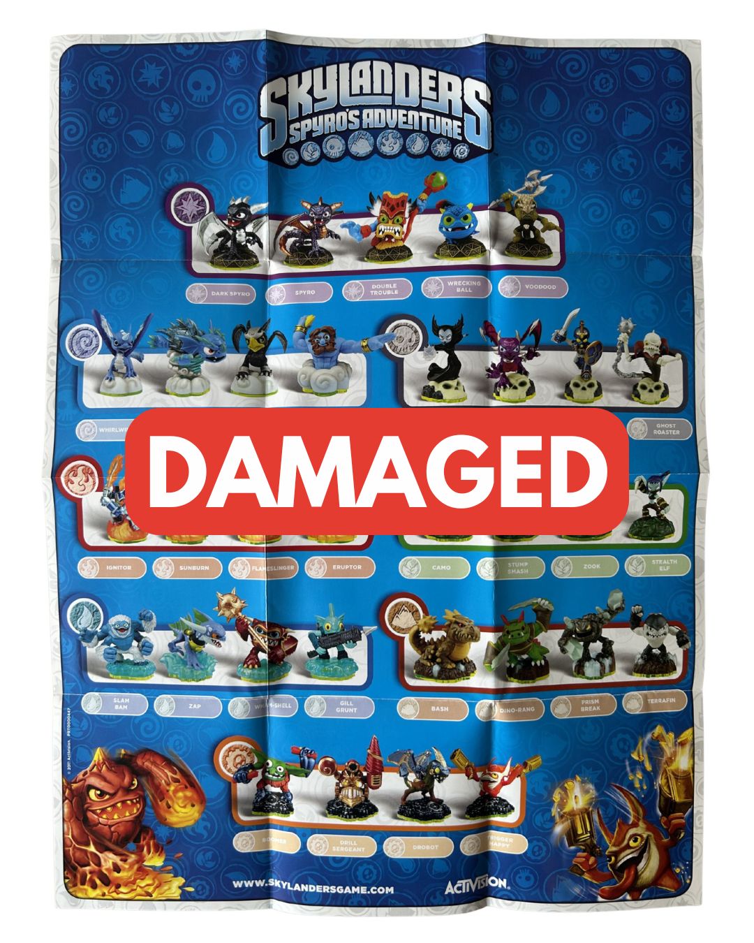 DAMAGED Skylanders Spyro's Adventure 3DS Poster