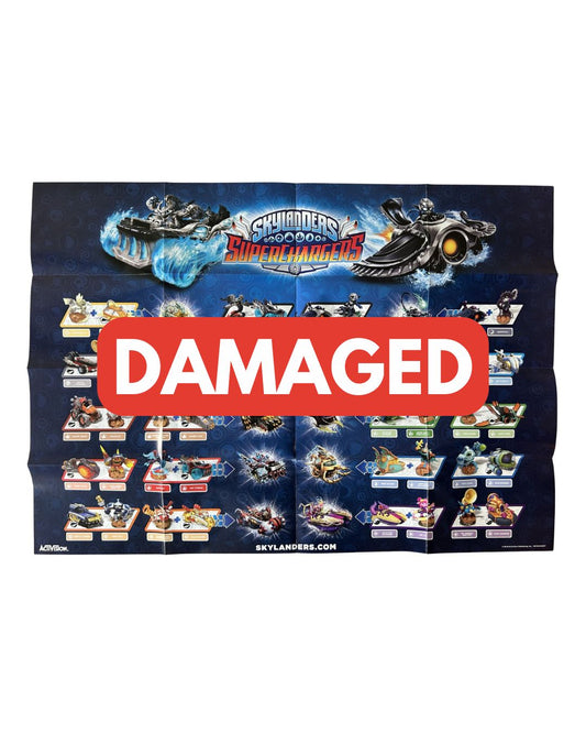 DAMAGED Skylanders SuperChargers Dark Edition Poster