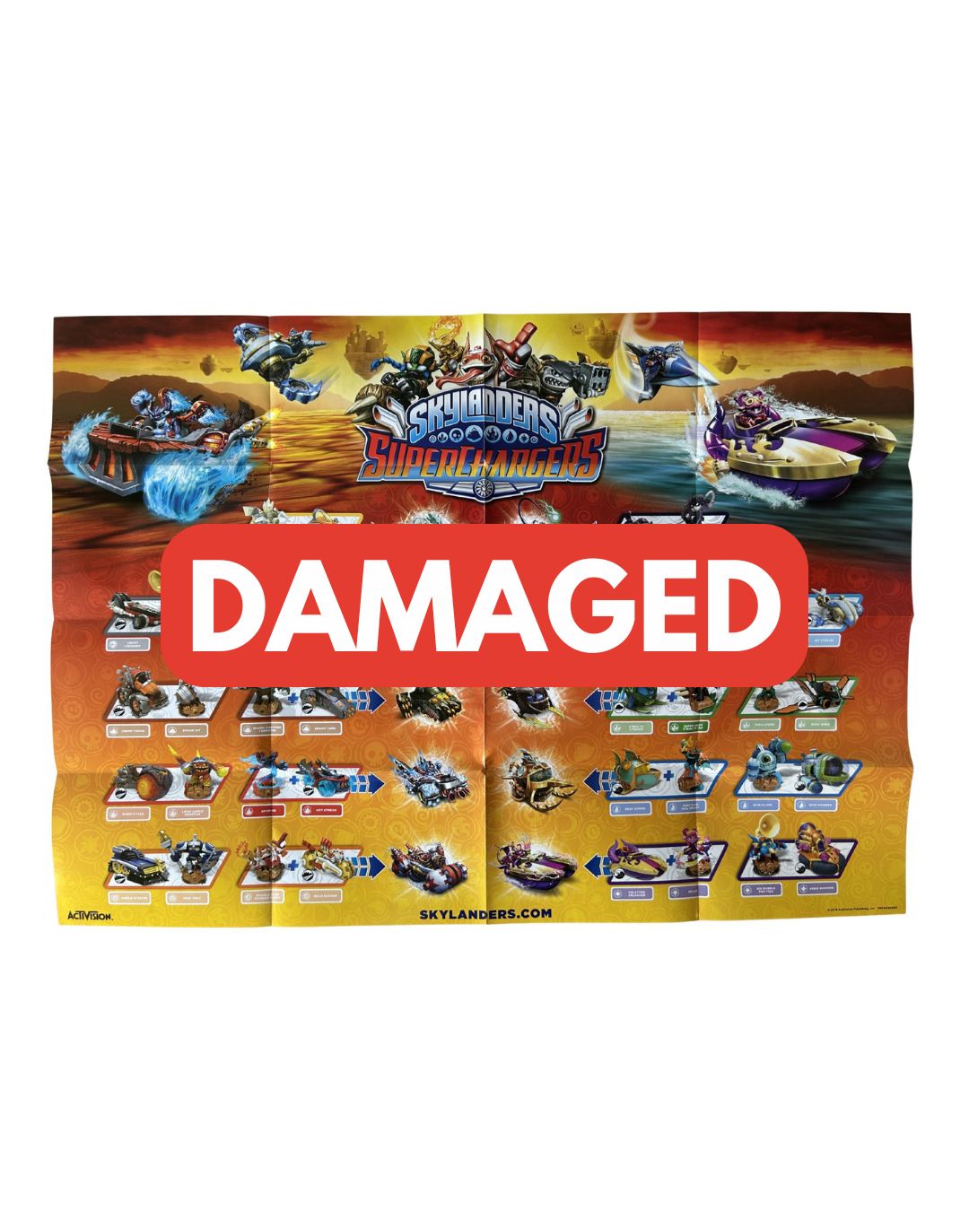 DAMAGED Skylanders SuperChargers Starter Pack Poster