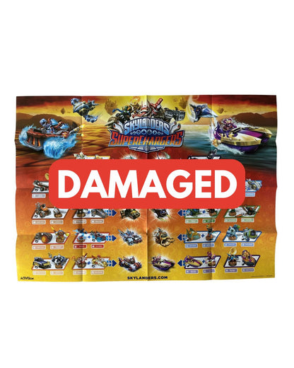 DAMAGED Skylanders SuperChargers Starter Pack Poster
