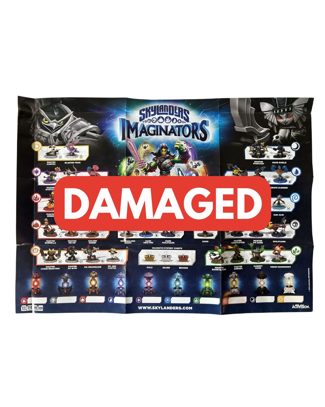 DAMAGED Skylanders Imaginators Dark Edition Poster