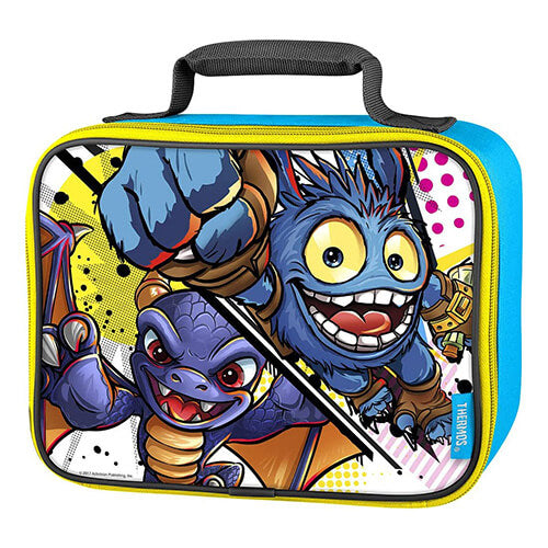 Rectangular Thermos Brand Insulated Lunch Box with Skylanders Pop Fizz and Spyro pictured